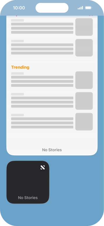 Press and hold the required widget until a pop-up menu is displayed. Press and hold the required widget until a pop-up menu is displayed.