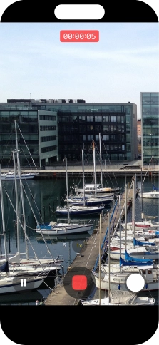 Press the stop icon to stop the recording. Press the stop icon to stop the recording.