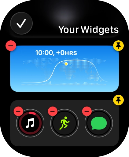 Press the confirm icon.