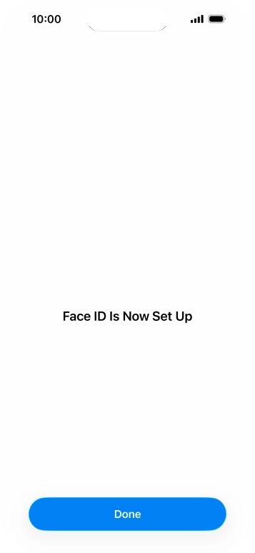 Press Done. If you haven't previously selected a lock code, key in a code of your own choice twice.