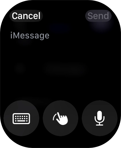 Press the microphone icon and record the message.