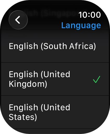 Press the required language.