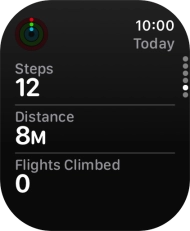 Slide your finger downwards to return to the overview with the coloured rings. Slide your finger downwards to return to the overview with the coloured rings.