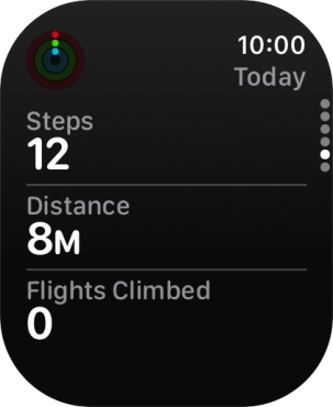 Slide your finger downwards to return to the overview with the coloured rings. Slide your finger downwards to return to the overview with the coloured rings.