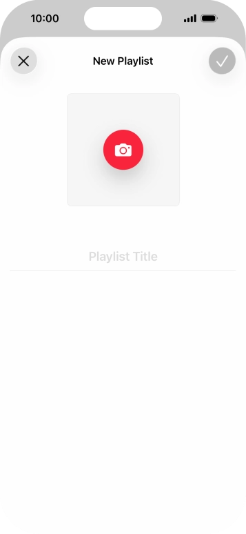 Press the text input field and key in a name for the playlist.