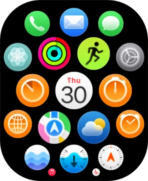 Press the Digital Crown to open the main menu.