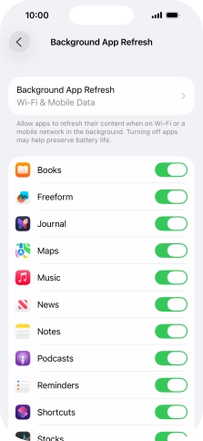 Press Background App Refresh. Press Background App Refresh.