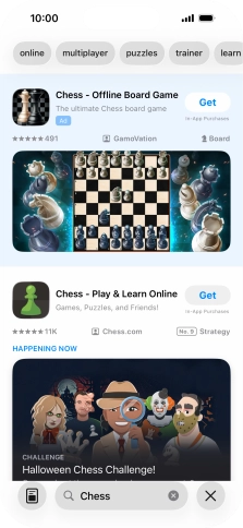Press the required app. Press the required app.
