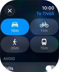 Press the required transport type.