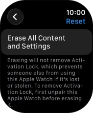Press Erase All Content and Settings.
