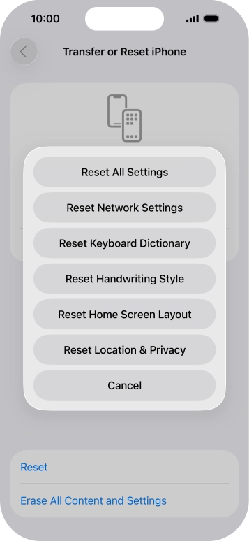 Press Reset Network Settings.