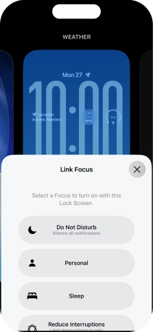 Press the required focus mode. Press the required focus mode.