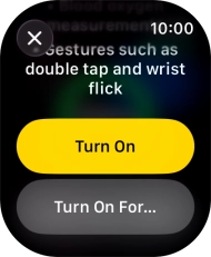 Press Turn On. Press Turn On.