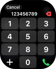Key in the required number and press the call icon.