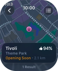 Press the required destination.