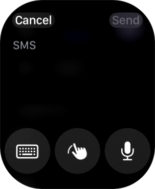 Press the microphone icon and record the message.