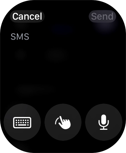 Press the microphone icon and record the message.