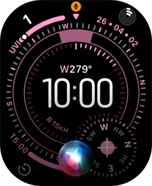 Press and hold the Digital Crown to turn on Siri.