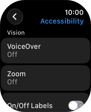 Press the required category below 'Vision' and follow the instructions on the screen to select the required settings.