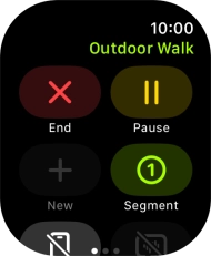 Press End to stop your training activity. Press End to stop your training activity.