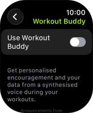 Press the indicator next to 'Use Workout Buddy' to turn on the function. Press the indicator next to 'Use Workout Buddy' to turn on the function.