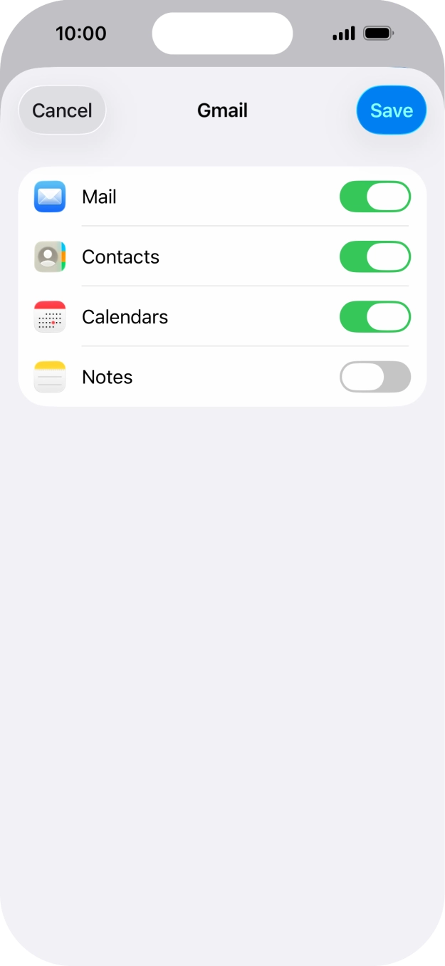 If this screen is displayed, you email account has been recognised and set up automatically. Follow the instructions on the screen to key in more information and finish setting up your phone.