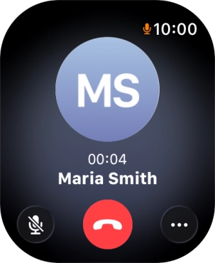 Press the end call icon.
