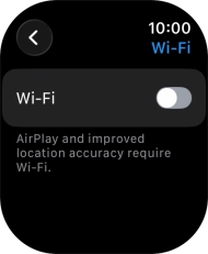 Press the indicator next to 'Wi-Fi' to turn the function on or off.