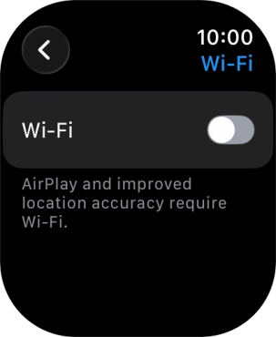 Press the indicator next to 'Wi-Fi' to turn the function on or off.
