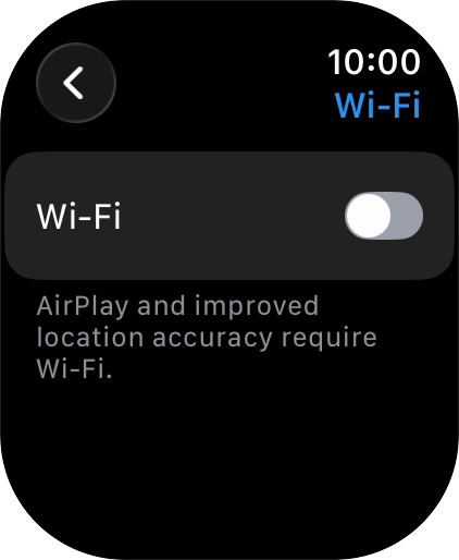 Press the indicator next to 'Wi-Fi' to turn the function on or off. Press the indicator next to 'Wi-Fi' to turn the function on or off.