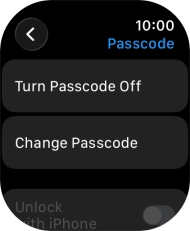 Press Turn Passcode Off and key in the current lock code.