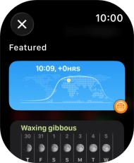 Press the required widget. Press the required widget.
