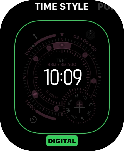 Turn the Digital Crown to change between the different designs.