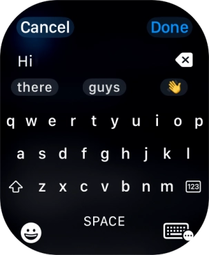 Press the input icon.