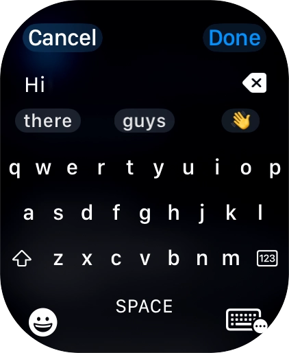 Press the input icon.