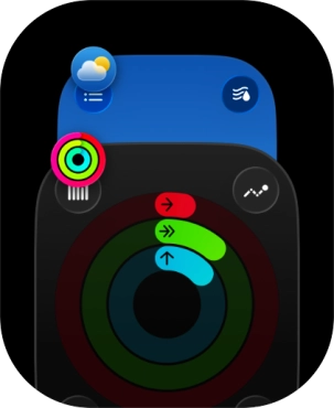 Press the Digital Crown twice in quick succession to open the list of the most recently used apps.