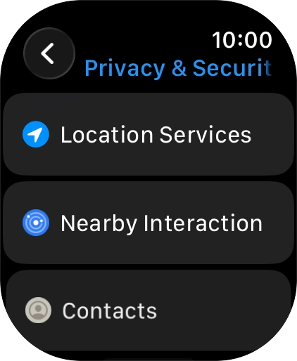 Press Location Services.