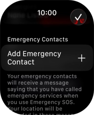 Press Add Emergency Contact and follow the instructions on the screen to key in your emergency info and emergency contacts. Press Add Emergency Contact and follow the instructions on the screen to key in your emergency info and emergency contacts.