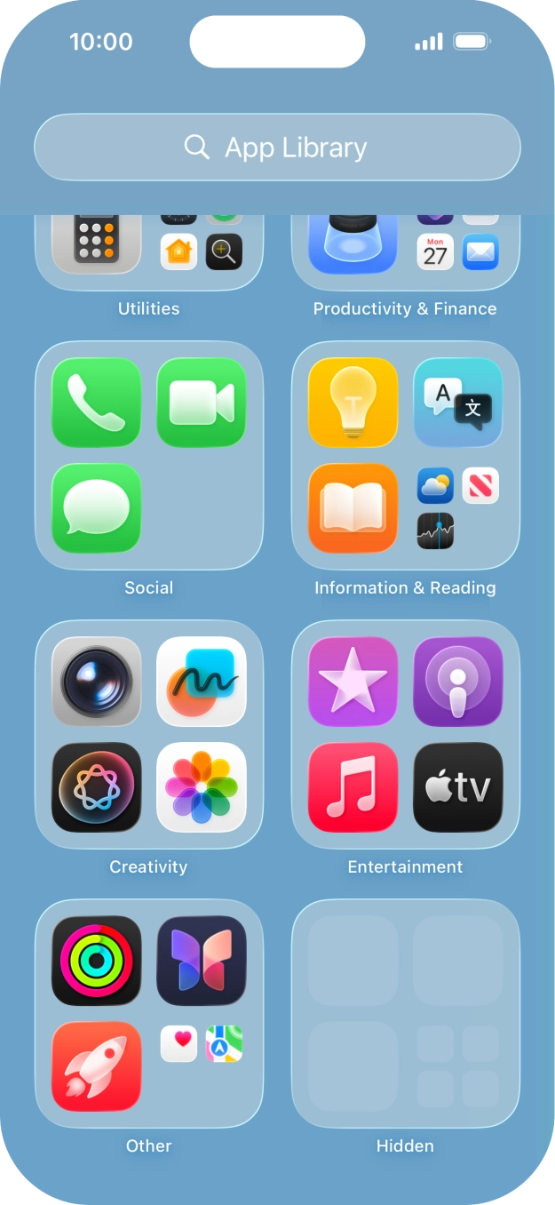 The app is now placed in the Hidden folder in the App Library.