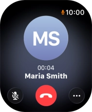 Press the end call icon.