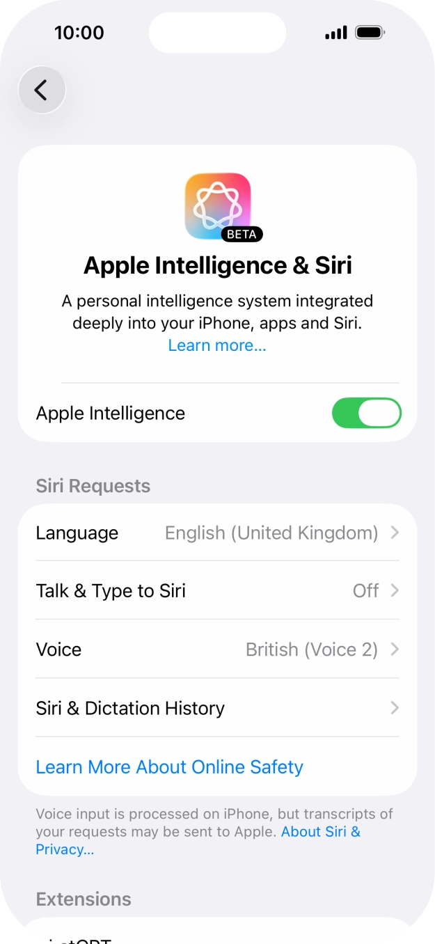 Press Talk & Type to Siri.