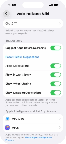 Press the required app.