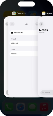 Slide upwards on the required application to end it. Slide upwards on the required application to end it.