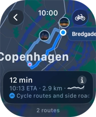 Turn the Digital Crown to navigate in a menu.