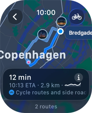 Turn the Digital Crown to navigate in a menu.