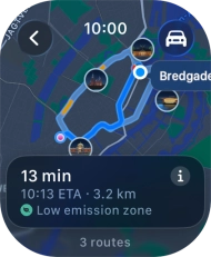 Press the transport type icon.