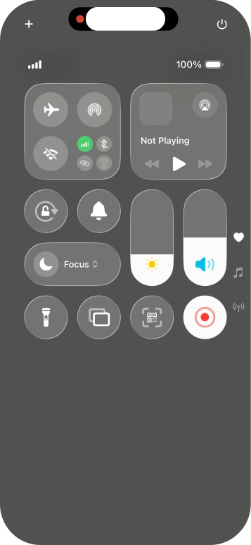 Press the screen recording icon to stop the recording.