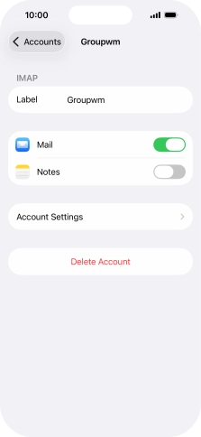Press Account Settings.
