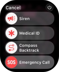 Press and hold the Side button to access the emergency call function.