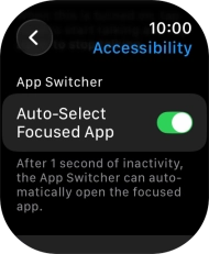 Press the required category below 'App Switcher' and follow the instructions on the screen to select the required settings.